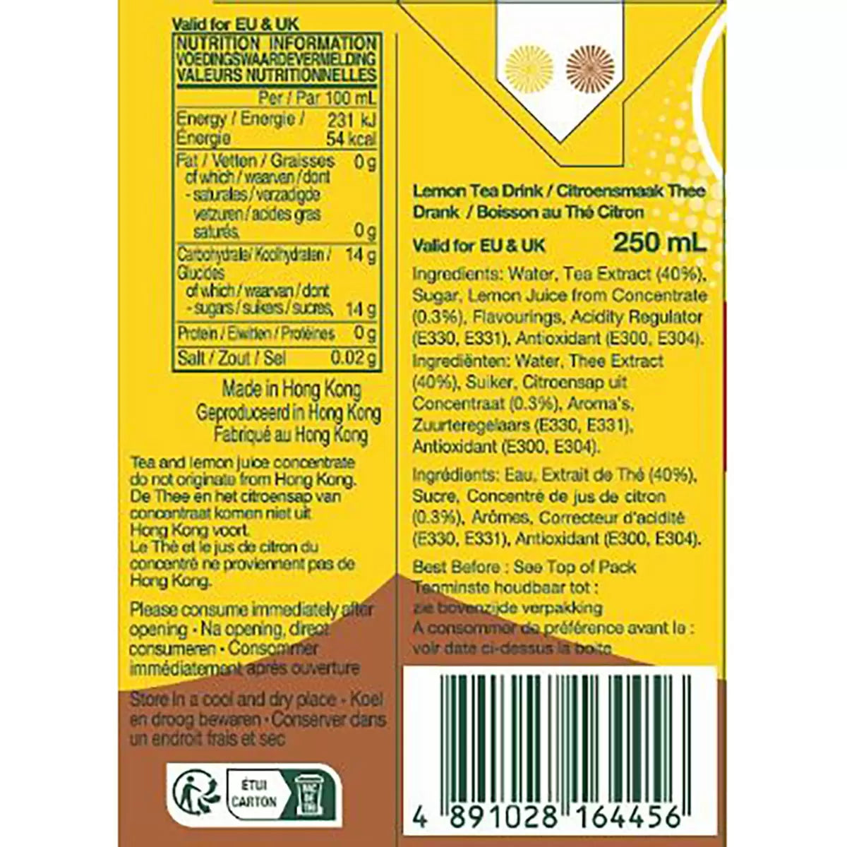 Vita Lemon Tea, 4 x 6 x 250ml