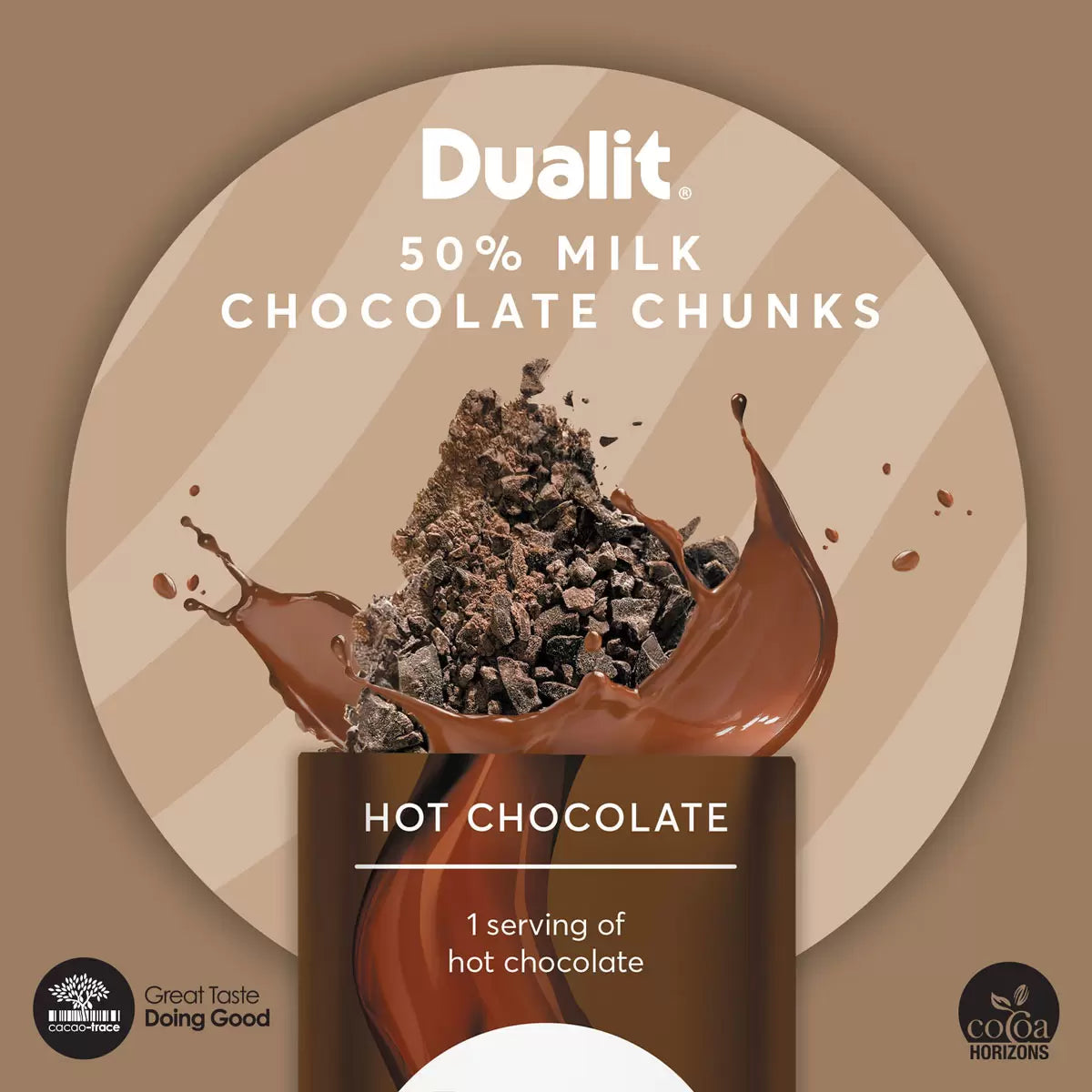 Dualit Milk Frother & Hot Chocolate Maker Max with 4 x Single Serve Belgian Chocolate Sachets , 10140