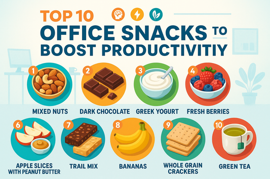 Top 10 Office Snacks to Boost Productivity