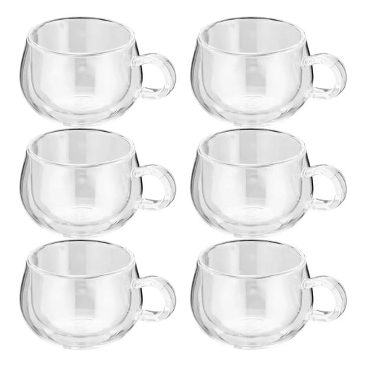 Judge Double Walled Cappuccino Glass Set, 225ml, 6 Pack