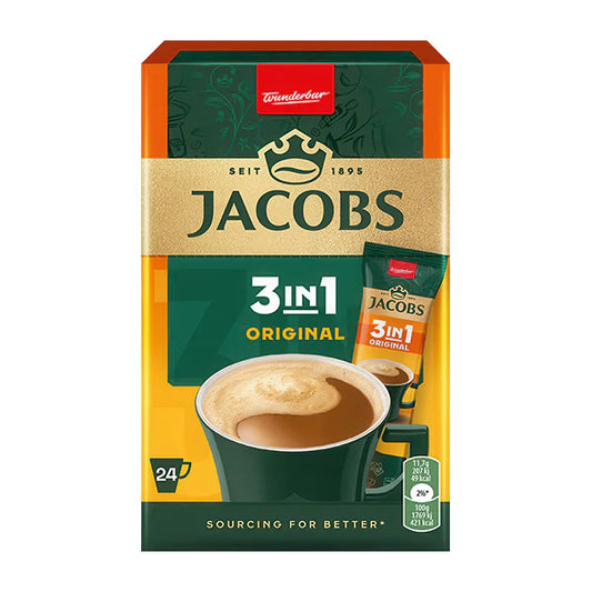 Jacobs 3in1 Original coffee packaging on a white background