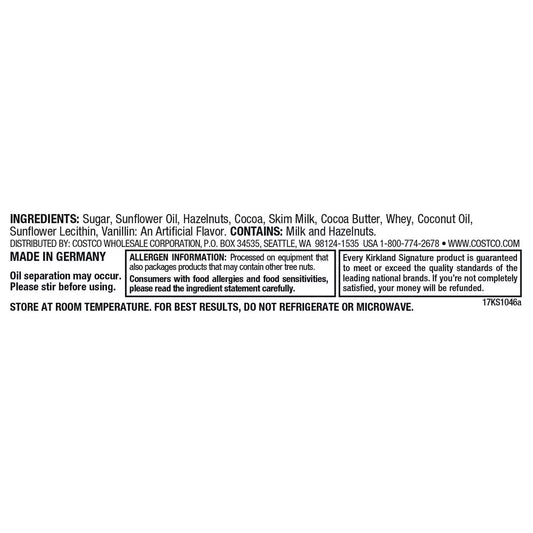 Kirkland Signature Hazelnut Spread 2x1kg
