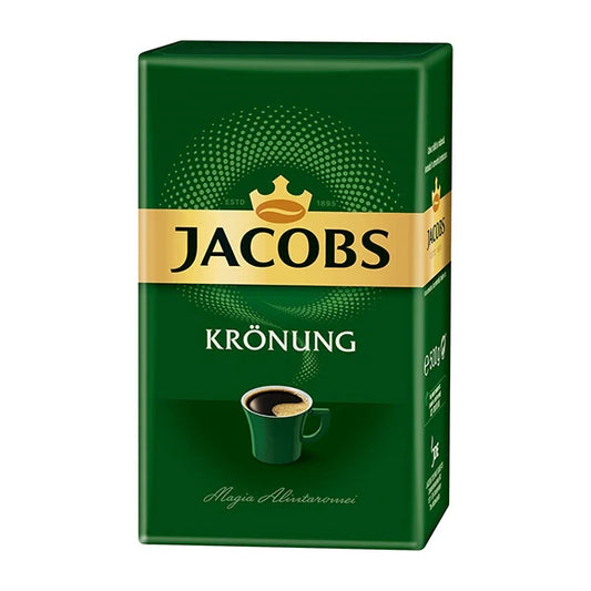 Jacobs Kronung coffee package on a white background